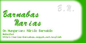 barnabas marias business card